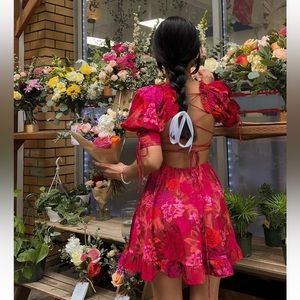 For  love and lemons Alia mini dress in red